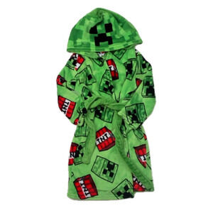 Minecraft Boys Green Bathrobe size: 4-5T